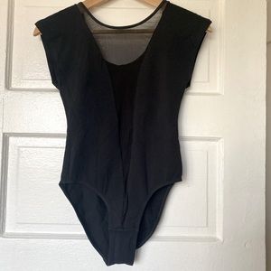 American Apparel cotton bodysuit Size S. Cool see-through front detail. Like new